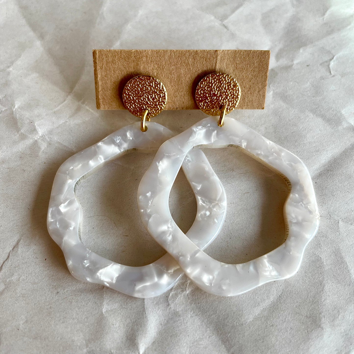 Boucles d’oreilles Adèle blanc