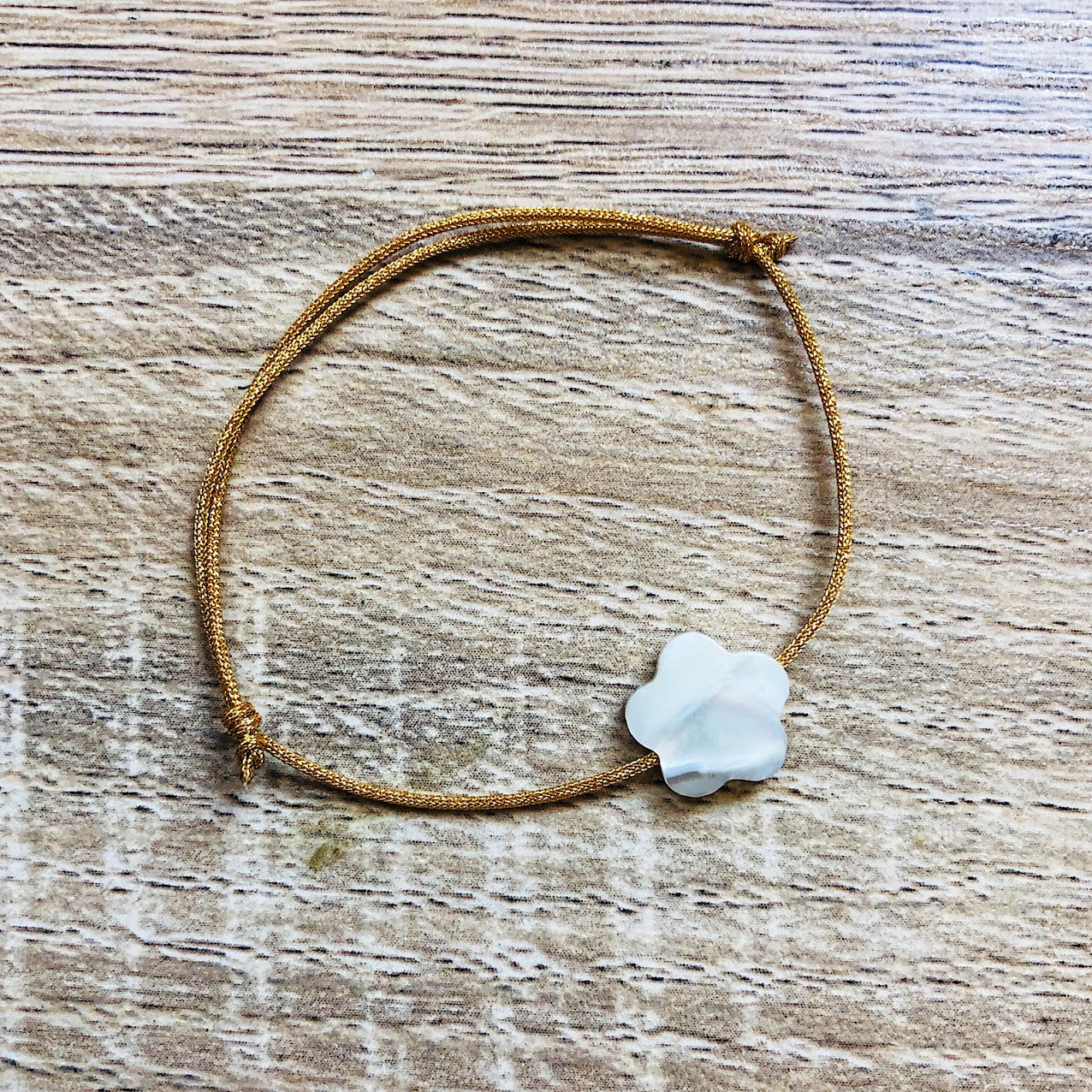 Bracelet Camille nacre doré enfant