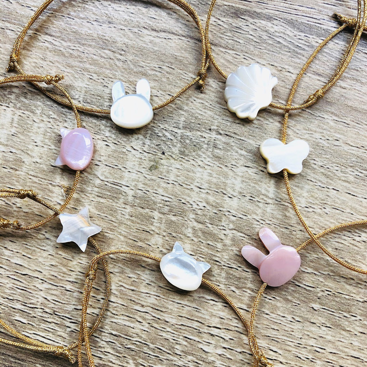 Bracelet Camille nacre doré enfant