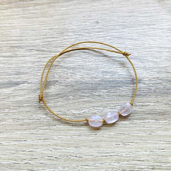 Bracelet doré Candy avec pierres semi-précieuses