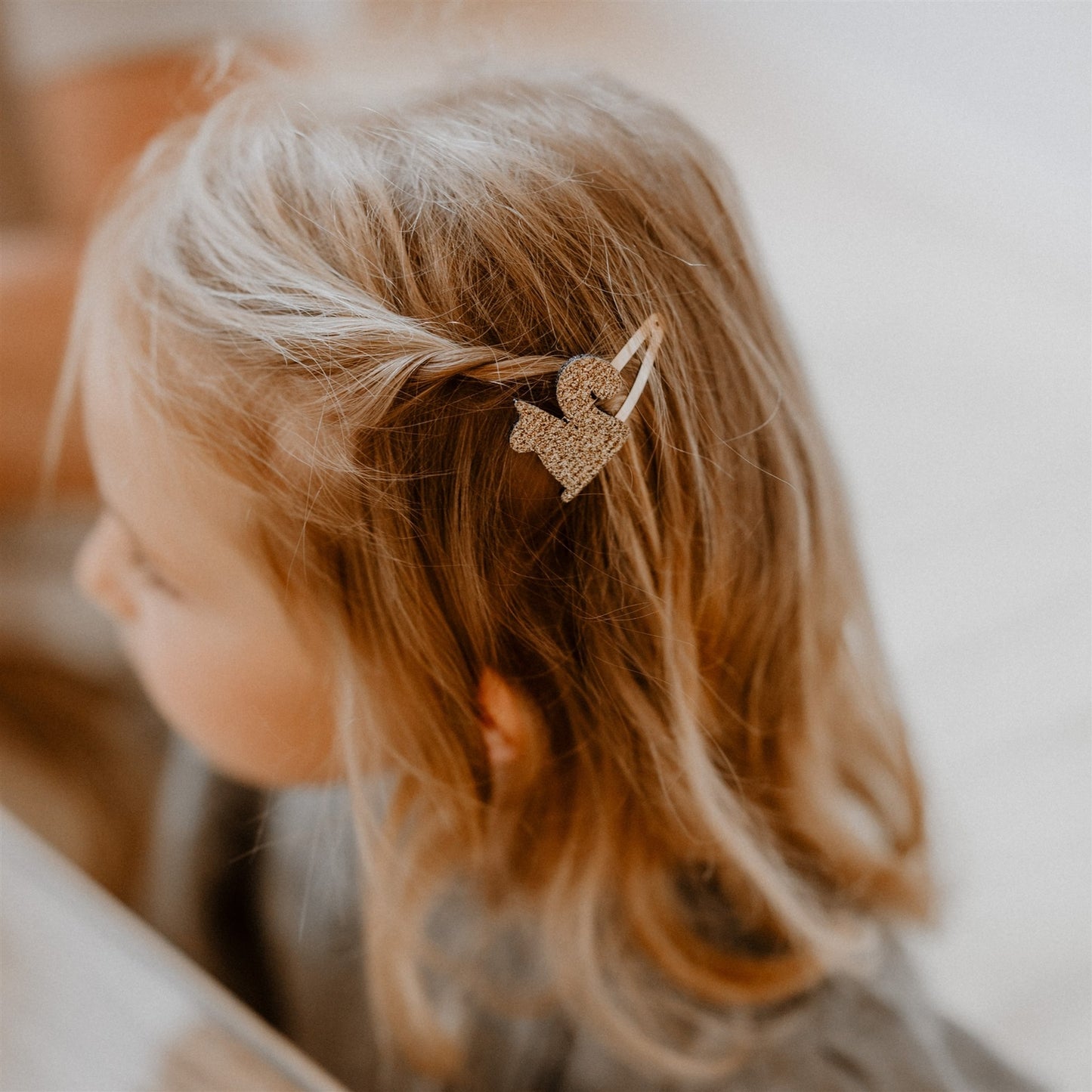 Barrettes en duo Écureuils doré