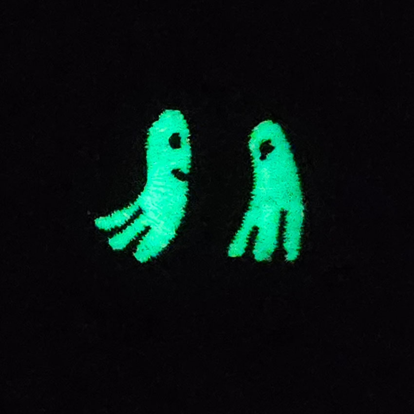 Broche petit format fantôme mon petit cœur fait bouh !