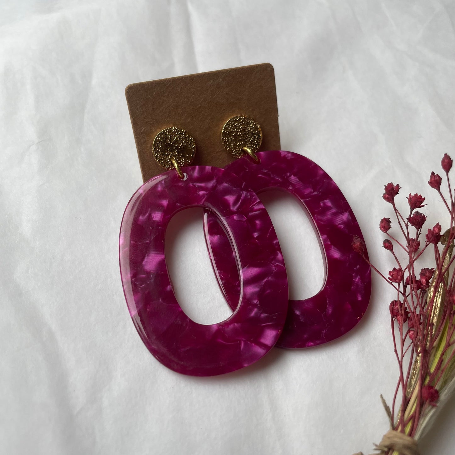 Boucles d’oreilles Alba Framboise