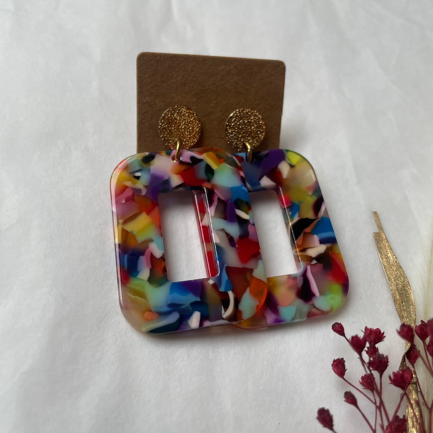 Boucles d’oreilles Carla multicolore