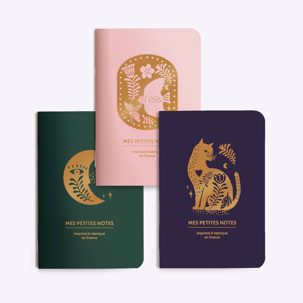 Trio petits carnets Rêveries