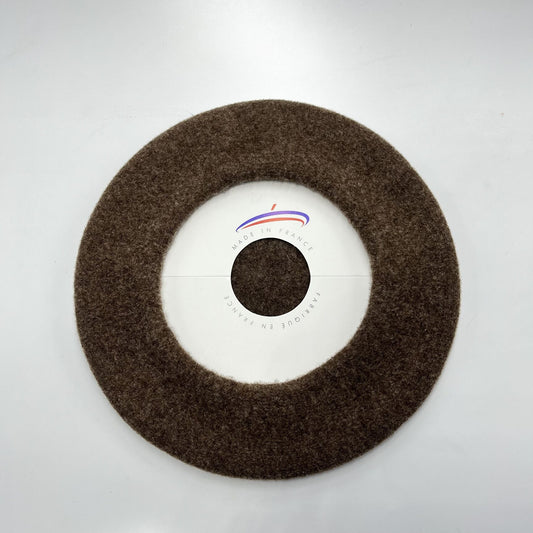 Béret marron glacé 100% laine - TU