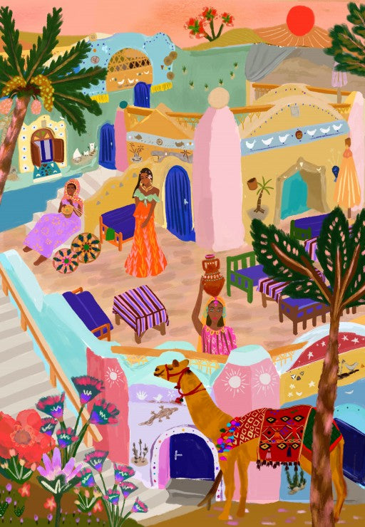 Puzzle Nubian village 1000 pièces