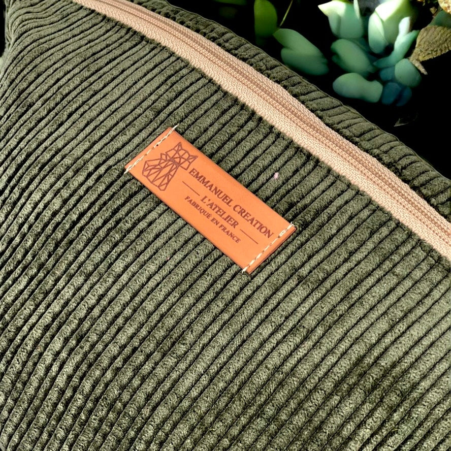 Sac banane - Velours Kaki