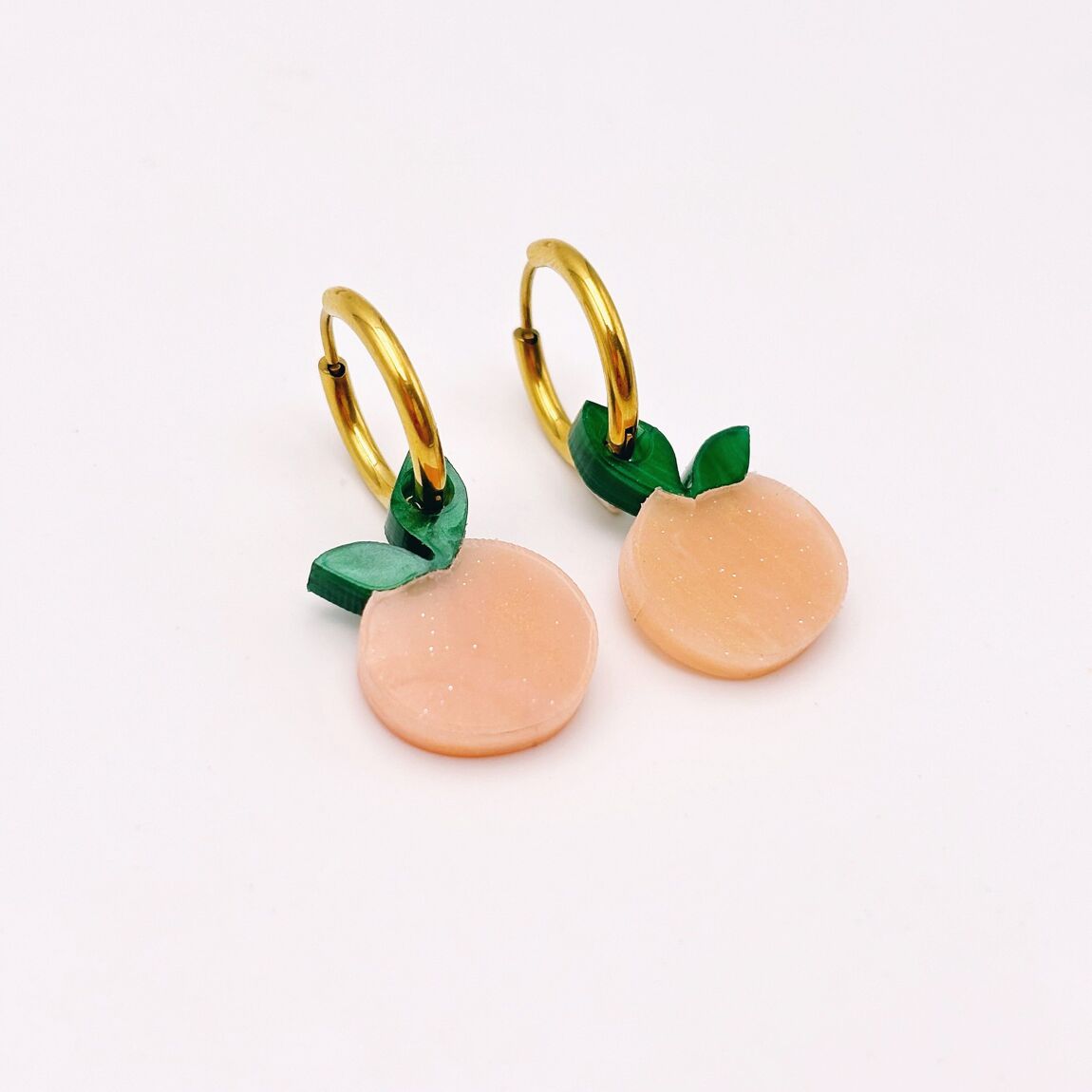Boucles d’oreilles Créoles pêches