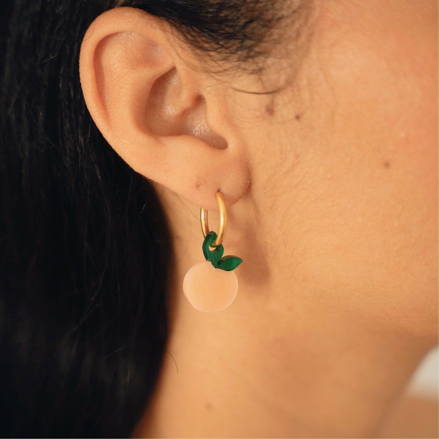 Boucles d’oreilles Créoles pêches