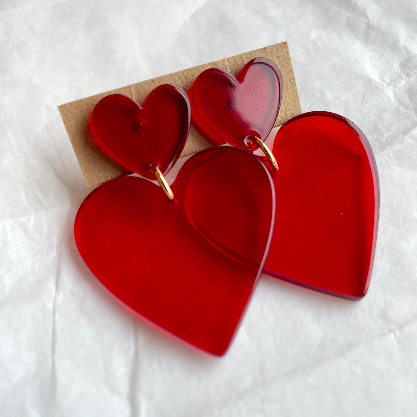 Boucles d’oreilles Vénus rouge