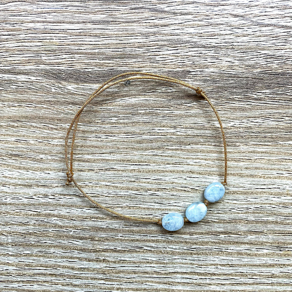 Bracelet doré Candy avec pierres semi-précieuses