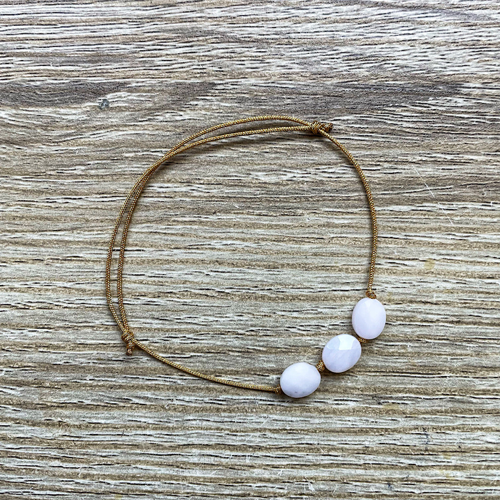 Bracelet doré Candy avec pierres semi-précieuses