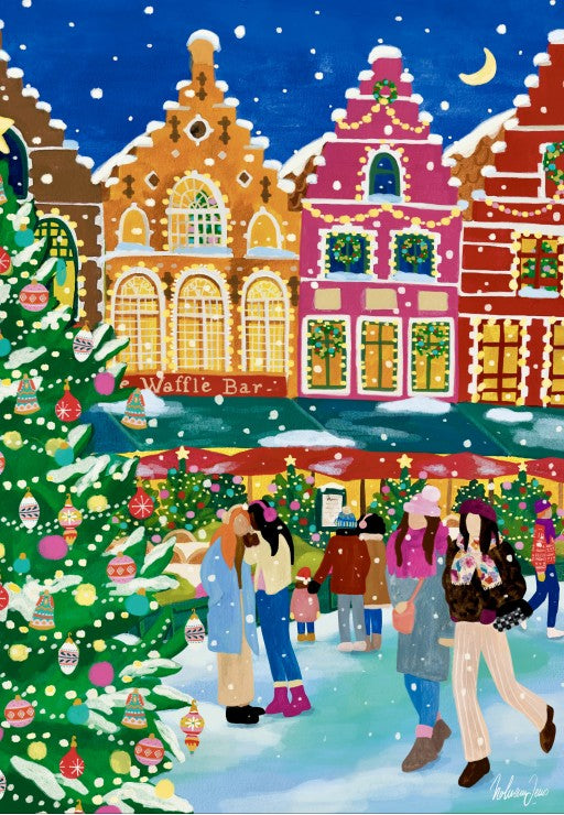 Puzzle Marché de Noël à Bruges 1000 pièces