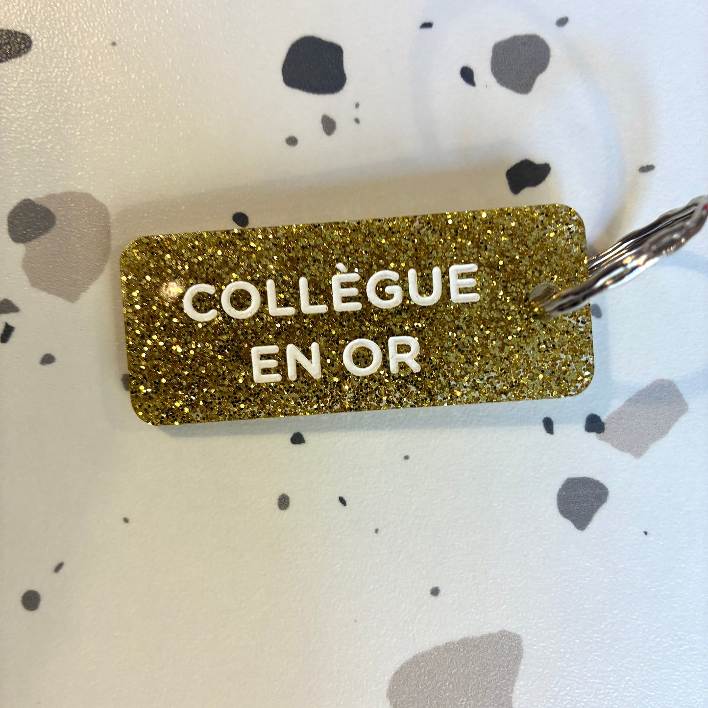 Porte-clés Collègue en or