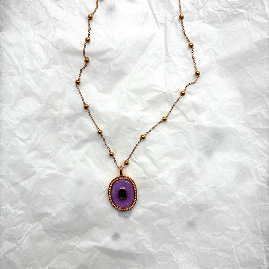 Collier Cyclope violet