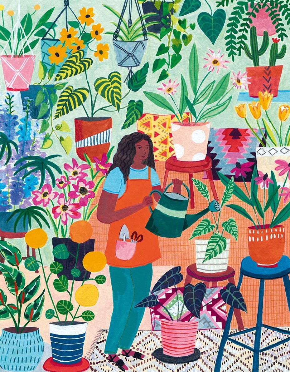 Puzzle Plant Lady 1000 pièces