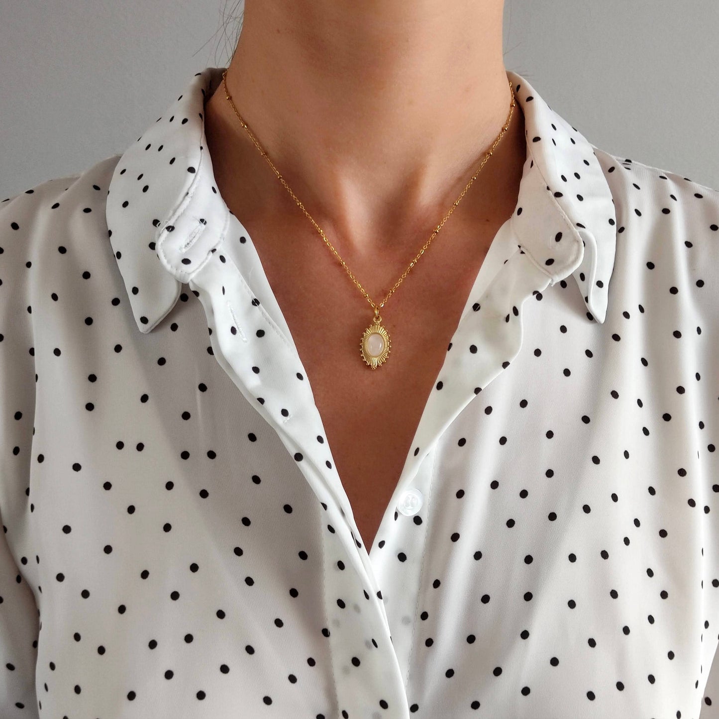 Collier La passionnée quartz rose