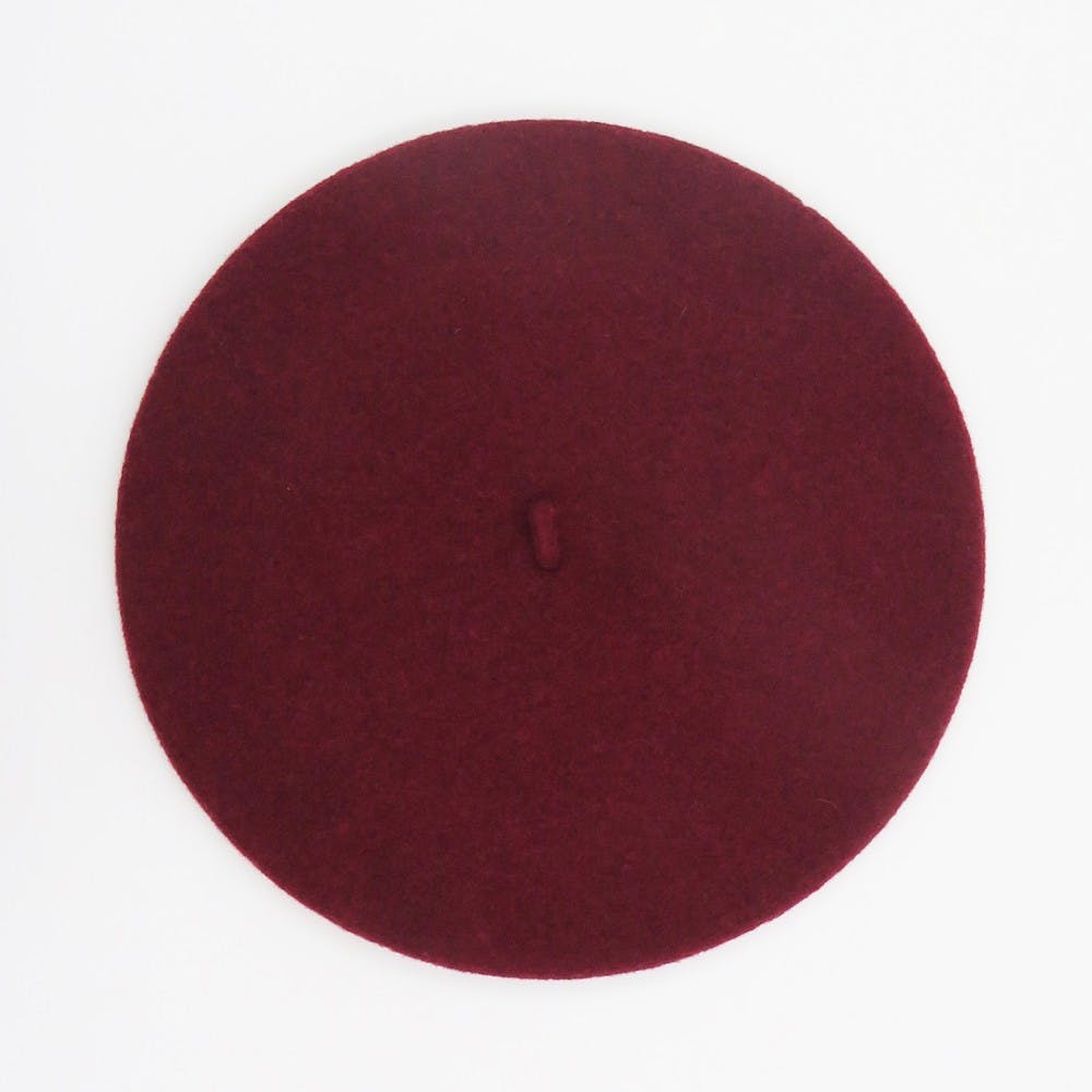 Béret bordeaux 100% laine - TU