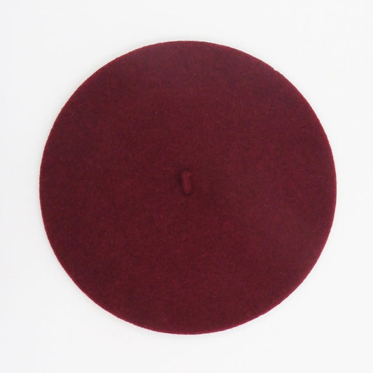 Béret bordeaux 100% laine - TU