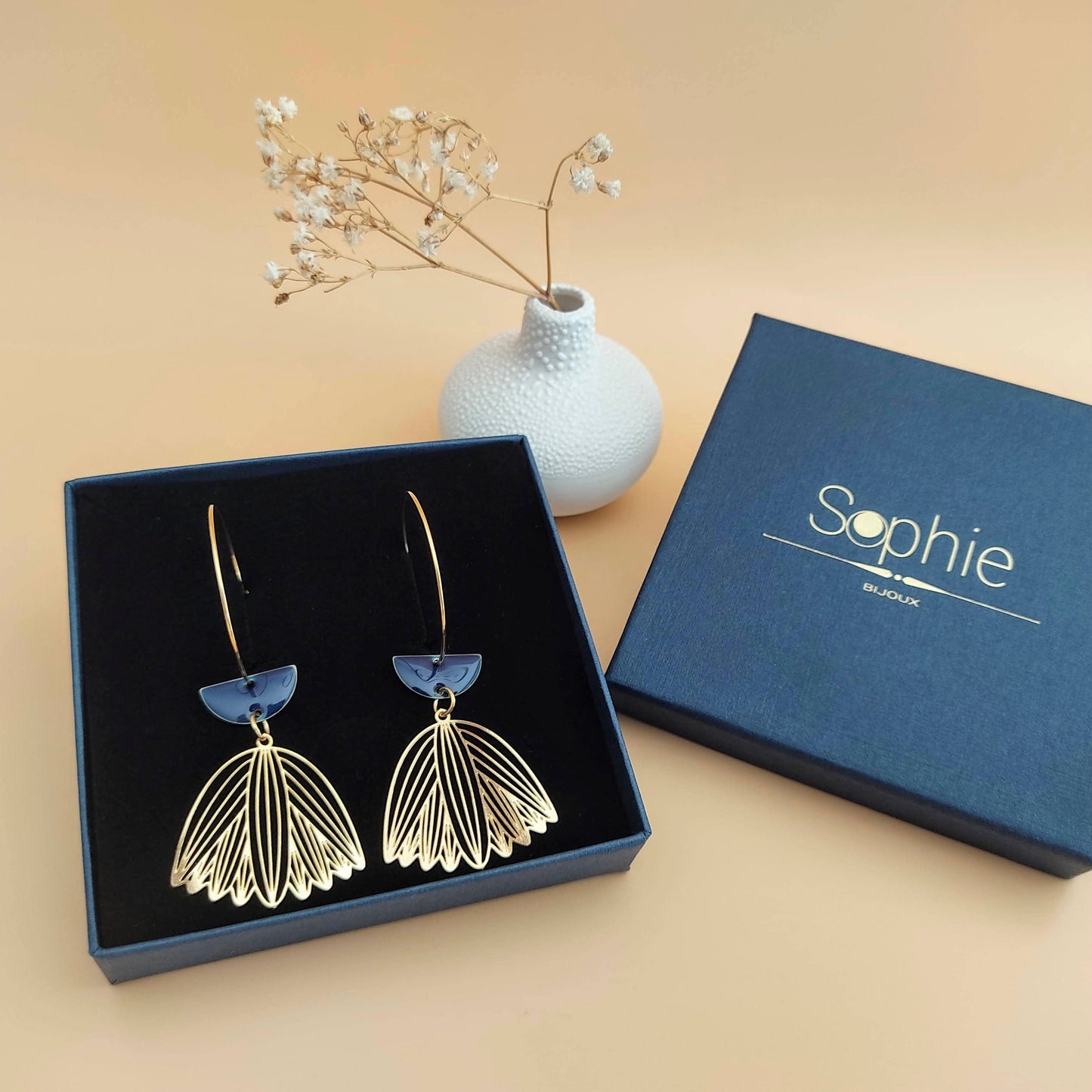 Boucles d’oreilles La malicieuse marine
