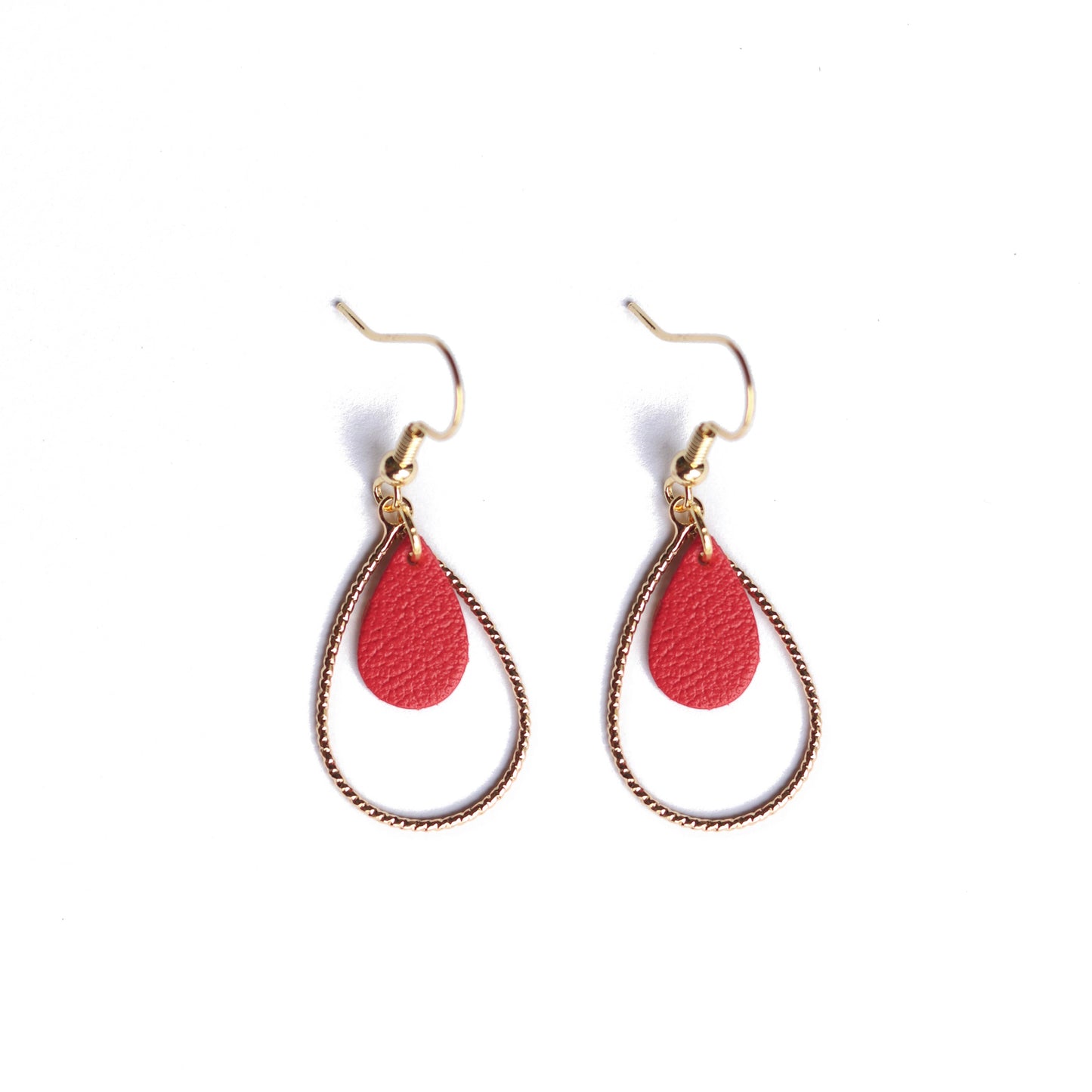 Boucles d’oreilles Goutte rouge