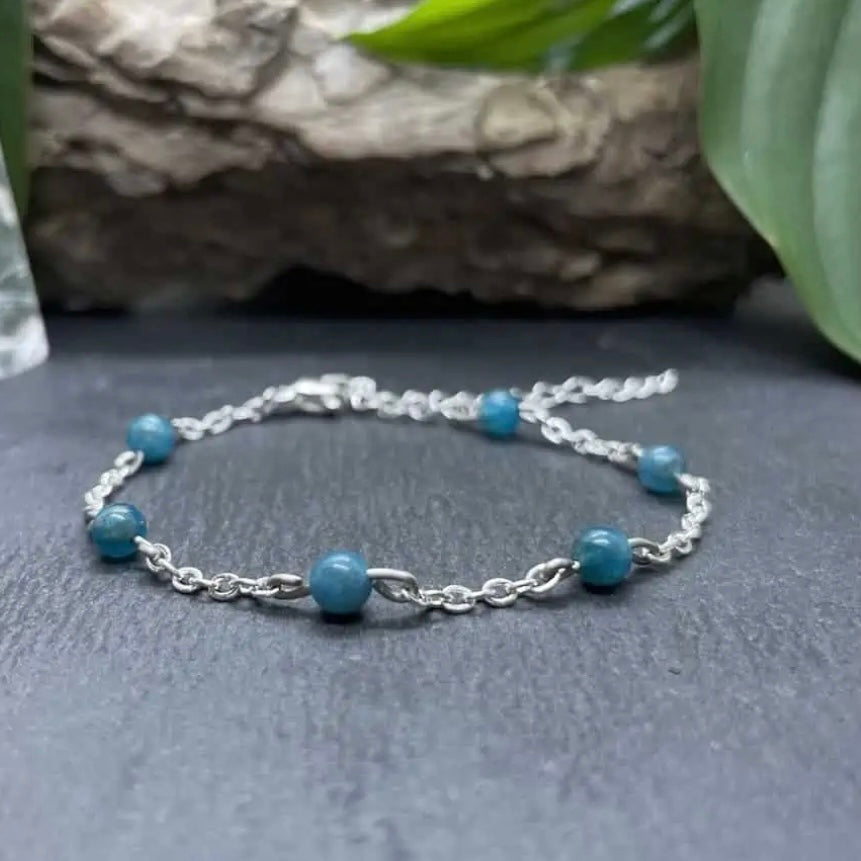 Bracelet argenté Anthéa avec pierres semi-précieuses