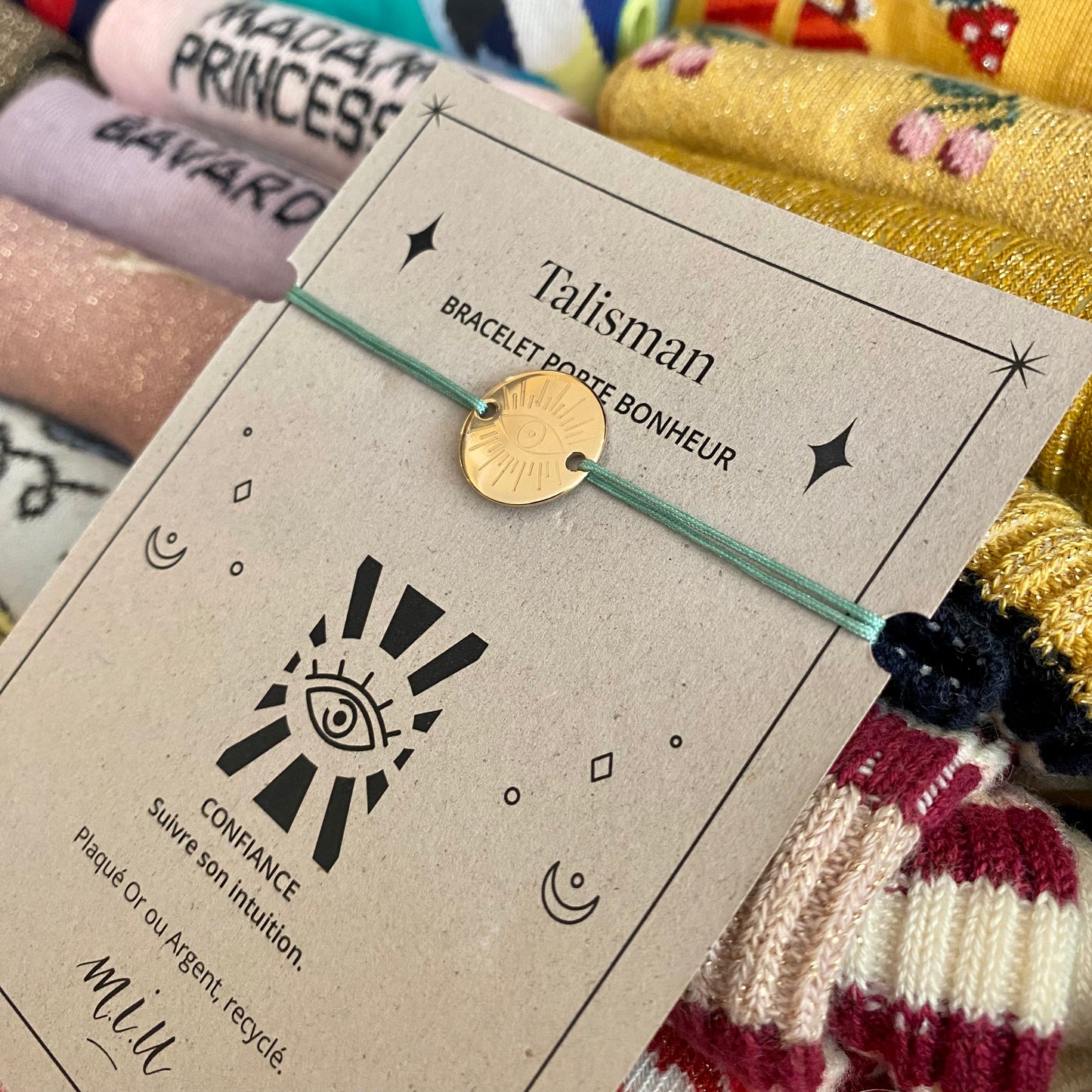 Bracelet plaqué or Talisman porte bonheur