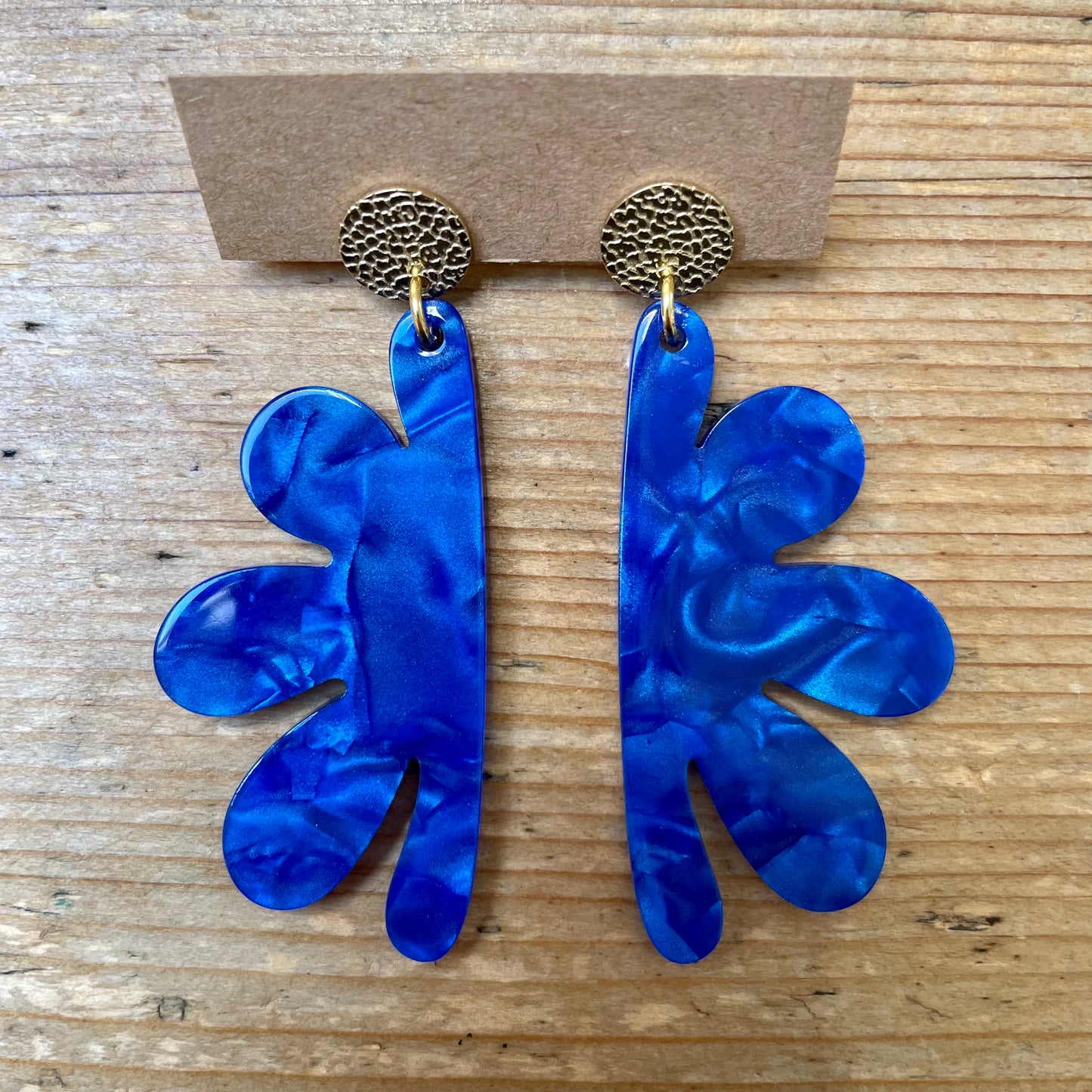 Boucles d’oreilles Poupette bleu