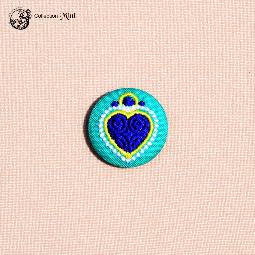 Broche Mini cœur menthe
