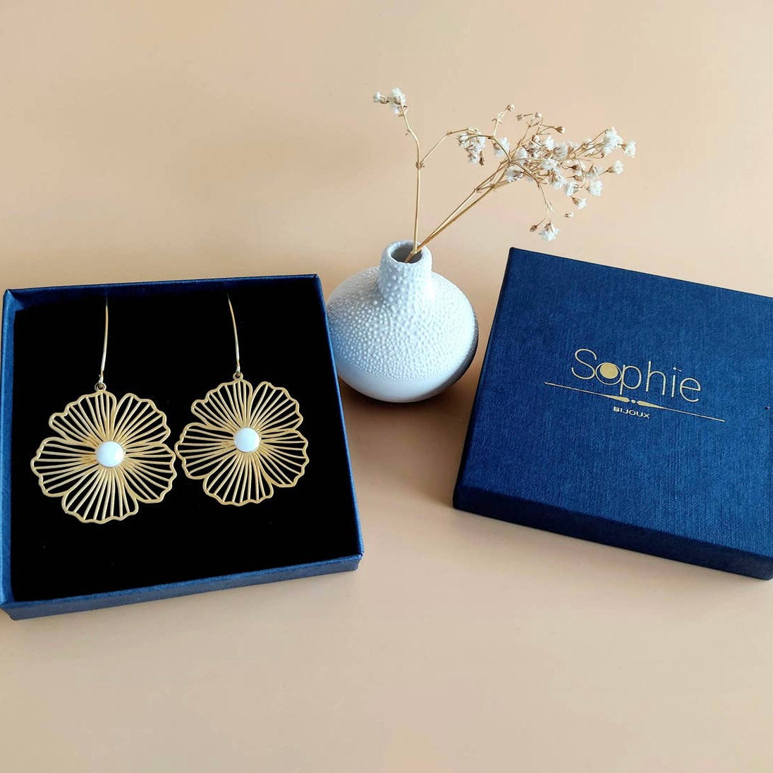 Boucles d’oreilles La naturelle nacre