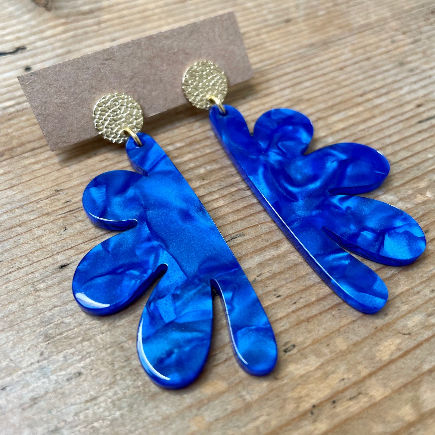 Boucles d’oreilles Poupette bleu