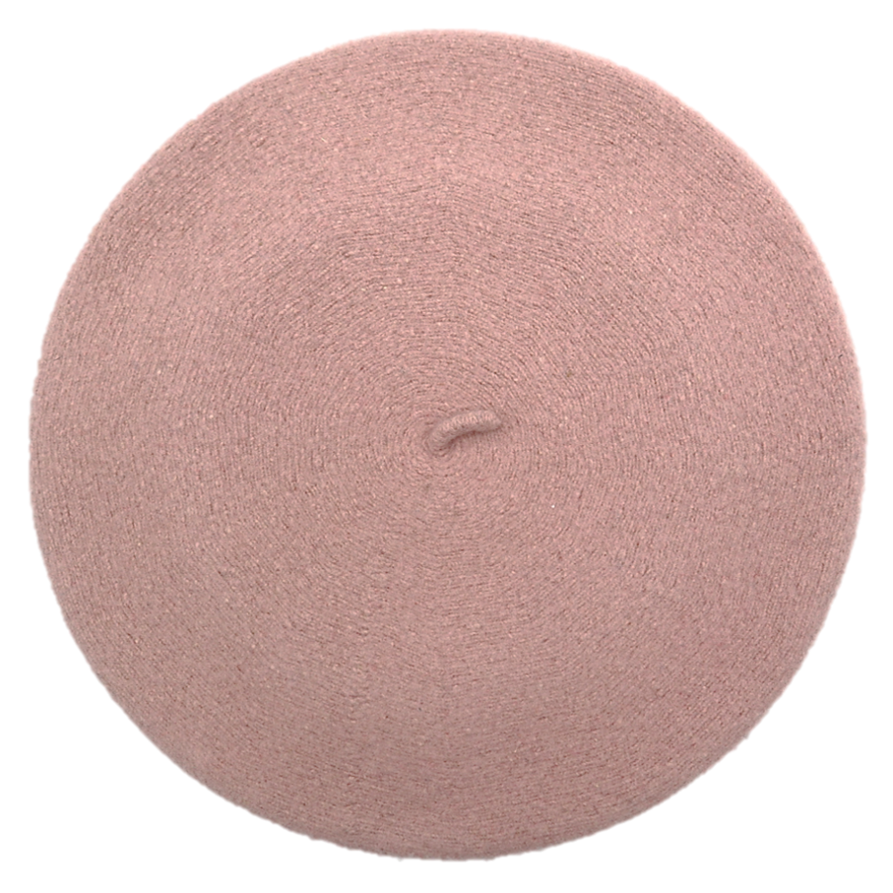 Béret rose pâle 100% laine - TU