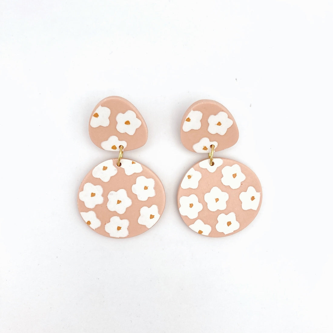 Boucles d’oreilles Babette Daisies rose