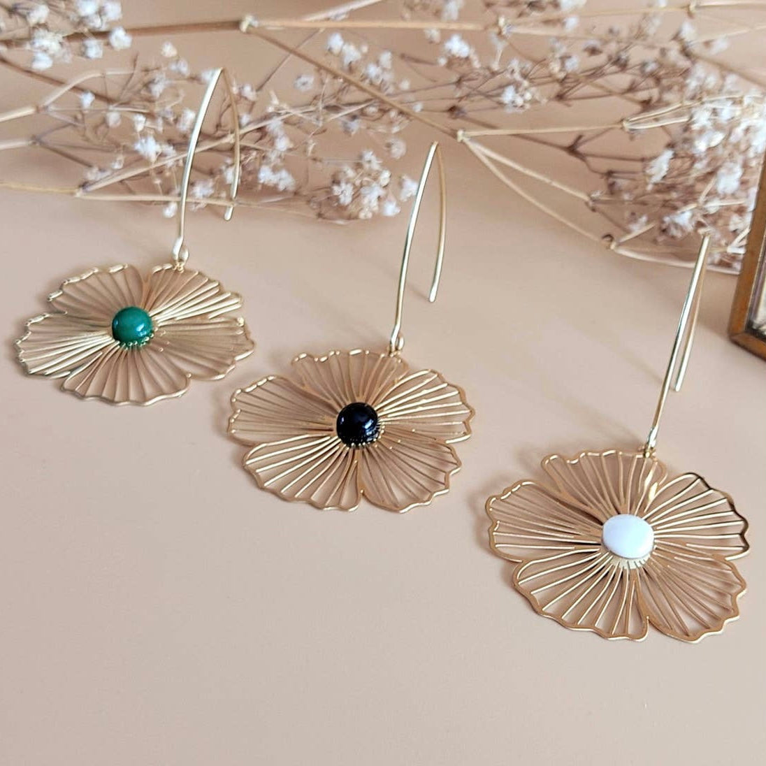 Boucles d’oreilles La naturelle nacre