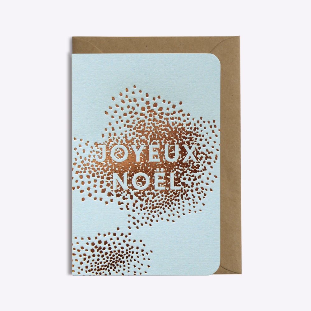 Carte double avec enveloppe - Joyeux Noël confettis - Do you speak français ?