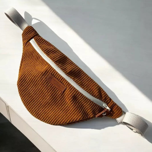 Sac banane - Velours camel