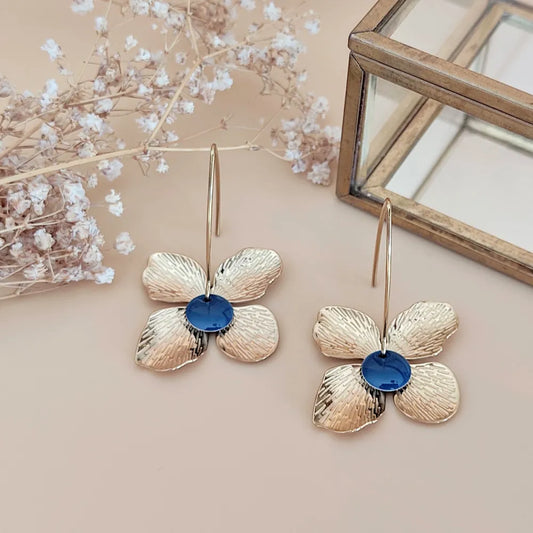 Boucles d’oreilles L’éblouissante or et bleu