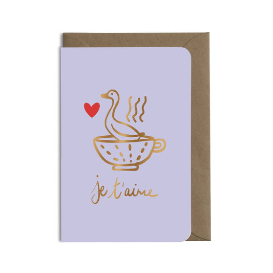 Carte double avec enveloppe - Canard en Sucre