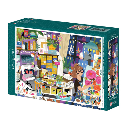 Puzzle My happy place is in the art studio 1000 pièces