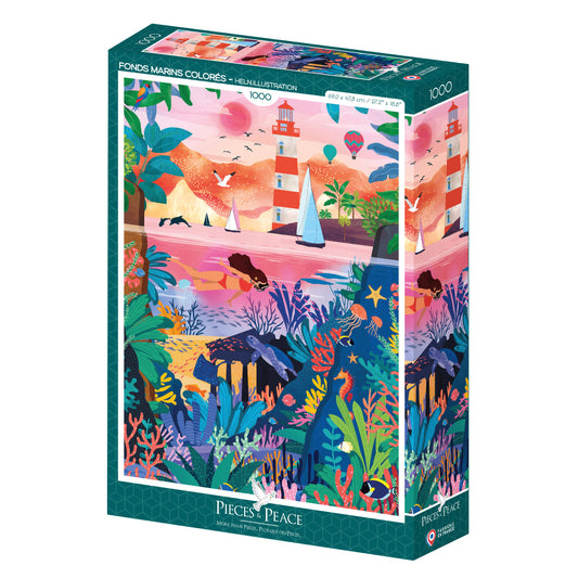 Puzzle Fonds marins colorés 1000 pièces