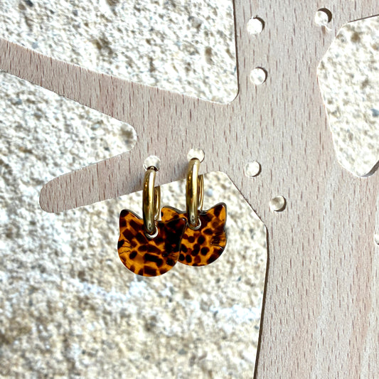 Boucles d’oreilles Chaplin tacheté leo