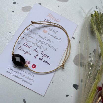 Bracelet Olivia doré avec pierres semi-précieuses