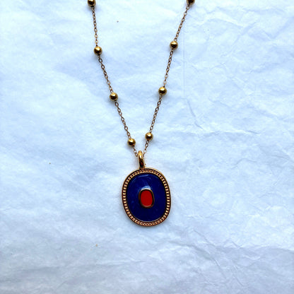 Collier Cyclope violet foncé