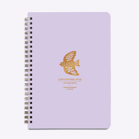 Carnet Intemporel Oiseau lilas