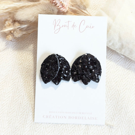 Boucles d’oreilles Romy noir