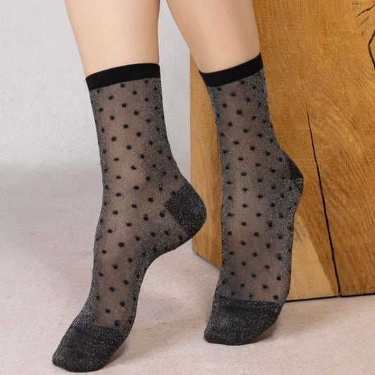 Chaussettes transparentes à pois T36/38 / T39/41