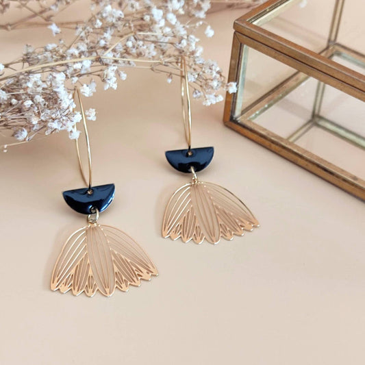 Boucles d’oreilles La malicieuse noire