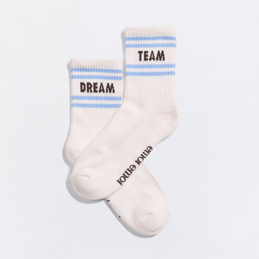 Chaussettes Dream team crème et bleu T42-46