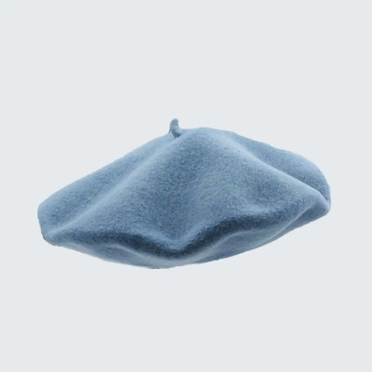 Béret bleu crépuscule 100% laine - TU